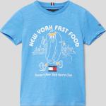 Blaue Tommy Hilfiger Fun Kinder T-Shirts aus Baumwolle für Jungen Größe 98 