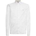 Weiße Unifarbene Tommy Hilfiger Bio Regular Fit Hemden aus Popeline für Herren Größe M für den für den Sommer 