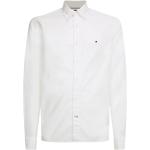 Weiße Bestickte Tommy Hilfiger Bio Regular Fit Hemden aus Popeline für Herren Größe S für den für den Sommer 