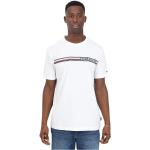 Reduzierte Weiße Bestickte Tommy Hilfiger Logo T-Shirts aus Baumwolle für Herren Größe XXL für den für den Frühling 