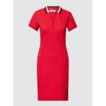 Reduzierte Rote Unifarbene Tommy Hilfiger Taillierte Kleider aus Baumwollmischung für Damen Größe S 