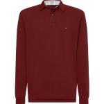 Reduzierte Rote Langärmelige Tommy Hilfiger Langarm-Poloshirts aus Baumwolle für Herren Größe 3 XL 
