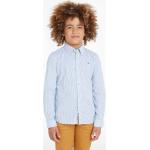 Reduzierte Blaue Langärmelige Tommy Hilfiger Ithaca Button Down Kragen Kindershirts mit Kopenhagen-Motiv mit Knopf aus Baumwolle 