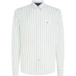 Weiße Gestreifte Langärmelige Tommy Hilfiger Herrenlangarmhemden Größe 3 XL für den für den Frühling 