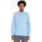 Reduzierte Blaue Langärmelige Tommy Hilfiger Garment Button Down Kragen Langarmhemden mit Knopf Größe 3 XL 