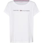 Weiße Tommy Hilfiger Logo T-Shirts für Damen Größe L 