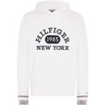 Reduzierte Weiße Tommy Hilfiger Logo Herrenhoodies & Herrenkapuzenpullover aus Baumwollmischung Größe XL 