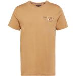 Khakifarbene Tommy Hilfiger Logo Rundhals-Ausschnitt T-Shirts für Herren Größe XL 