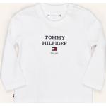 Weiße Langärmelige Tommy Hilfiger Longsleeves für Kinder & Kinderlangarmshirts aus Baumwolle Größe 80 