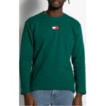 Reduzierte Grüne Unifarbene Langärmelige Tommy Hilfiger T-Shirts aus Baumwolle für Herren Größe M 