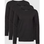 Schwarze Langärmelige Tommy Hilfiger T-Shirts aus Baumwolle für Herren Größe XL 3-teilig 