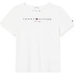 Weiße Kurzärmelige Tommy Hilfiger Essentials Bio Kinder T-Shirts für Mädchen Größe 110 