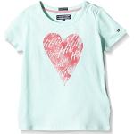 Tommy Hilfiger Mädchen Shaw Heart Mini CN Knit S/S T-Shirt, Grün (Moonlight Jade 419), 92