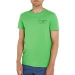 Limettengrüne Casual Tommy Hilfiger Logo T-Shirts aus Baumwolle für Herren Größe XL 