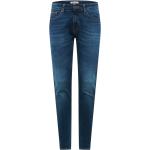 Dunkelblaue Slim Fit Jeans aus Denim für Herren Weite 27 
