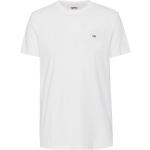 Weiße Kurzärmelige Tommy Hilfiger Flag Bio Rundhals-Ausschnitt T-Shirts für Herren Größe XS 