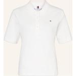 Weiße Tommy Hilfiger Piqué Damenpoloshirts & Damenpolohemden aus Baumwolle Größe L 