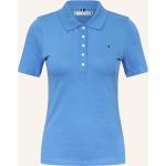 Blaue Tommy Hilfiger Piqué Damenpoloshirts & Damenpolohemden aus Baumwolle Größe M 