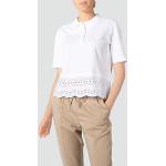 Weiße Casual Kurzärmelige Tommy Hilfiger Bio Kurzarm-Poloshirts aus Baumwolle für Damen Größe S für den für den Frühling 