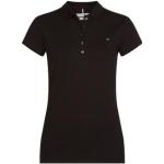 Reduzierte Schwarze Kurzärmelige Tommy Hilfiger Heritage Damenpoloshirts & Damenpolohemden aus Jersey enganliegend Größe XS 