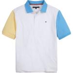 Reduzierte Color Blocking Kurzärmelige Tommy Hilfiger Colorblock Kurzarm-Poloshirts mit Knopf aus Jersey für Herren Größe S 