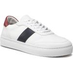 Weiße Tommy Hilfiger Premium Low Sneaker in Normalweite aus Leder für Herren Größe 46 