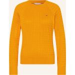Orange Tommy Hilfiger Zopfpullover aus Baumwolle für Damen Größe XS 