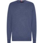 Blaue Bestickte Langärmelige Tommy Hilfiger Bio Kaschmir-Pullover aus Baumwollmischung für Herren Größe 3 XL für den für den Herbst 