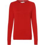 Reduzierte Rote Tommy Hilfiger Rundhals-Ausschnitt Feinstrickpullover aus Wolle für Damen Größe XS 