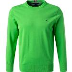 Grüne Unifarbene Tommy Hilfiger Feinstrickpullover aus Baumwollmischung für Herren Größe XXL für den für den Sommer 