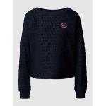 Reduzierte Dunkelblaue Tommy Hilfiger Logo Damensweatshirts aus Baumwollmischung Größe XS 