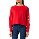 Rote Tommy Hilfiger Nachhaltige Rundhals-Ausschnitt Damensweatshirts Größe XS 