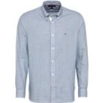 Royalblaue Tommy Hilfiger Button Down Kragen Regular Fit Hemden aus Baumwolle für Herren Größe S für den für den Frühling 