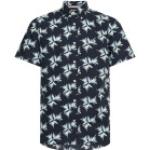 Marineblaue Tommy Hilfiger Leaf Regular Fit Hemden für Herren Größe XL für den für den Frühling 