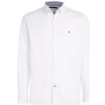 Weiße Unifarbene Tommy Hilfiger Button Down Kragen Regular Fit Hemden aus Baumwolle für Herren Größe L für den für den Frühling 