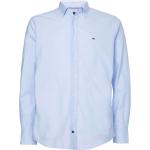 Blaue Unifarbene Langärmelige Tommy Hilfiger Kentkragen Hemden mit Kent-Kragen aus Baumwolle für Herren für den für den Frühling 