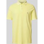 Gelbe Unifarbene Tommy Hilfiger Herrenpoloshirts & Herrenpolohemden aus Baumwolle Größe M 