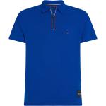 Blaue Tommy Hilfiger Damenpoloshirts & Damenpolohemden mit Reißverschluss aus Baumwolle Größe M 
