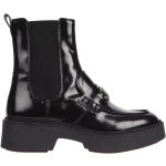 Reduzierte Schwarze Elegante Tommy Hilfiger Chelsea-Boots aus Leder für Damen Größe 40 