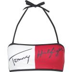 Rote Tommy Hilfiger Signature Bandeau Bikinitops für Damen Größe XS 