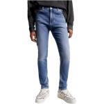 Reduzierte Blaue Bestickte Tommy Hilfiger Simon Slim Fit Jeans mit Reißverschluss aus Baumwollmischung für Herren Weite 29, Länge 32 