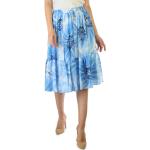Reduzierte Blaue Blumenmuster Tommy Hilfiger Midi Midiröcke aus Polyester maschinenwaschbar für Damen Größe S für den für den Sommer 