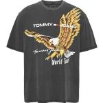 Graue Vintage Kurzärmelige Tommy Hilfiger T-Shirts für Herren Größe S 