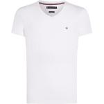 Weiße Tommy Hilfiger V-Ausschnitt T-Shirts aus Baumwolle für Damen Größe XL 