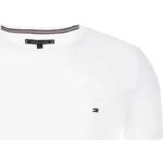 Weiße Tommy Hilfiger Rundhals-Ausschnitt T-Shirts für Damen Größe L 