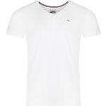 Weiße Kurzärmelige Tommy Hilfiger V-Ausschnitt T-Shirts für Herren Größe XXL 