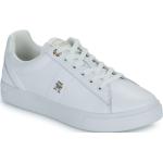 Reduzierte Weiße Tommy Hilfiger Essentials Low Sneaker aus Leder für Damen Größe 40 