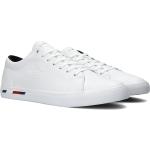 Reduzierte Weiße Tommy Hilfiger Logo Low Sneaker aus Leder für Herren Größe 45 