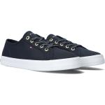 Reduzierte Blaue Maritime Tommy Hilfiger Essentials Low Sneaker aus Textil für Damen Größe 42 