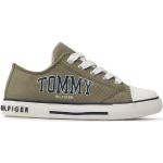 Reduzierte Grüne Tommy Hilfiger Low Sneaker aus Stoff für Kinder Größe 30 
